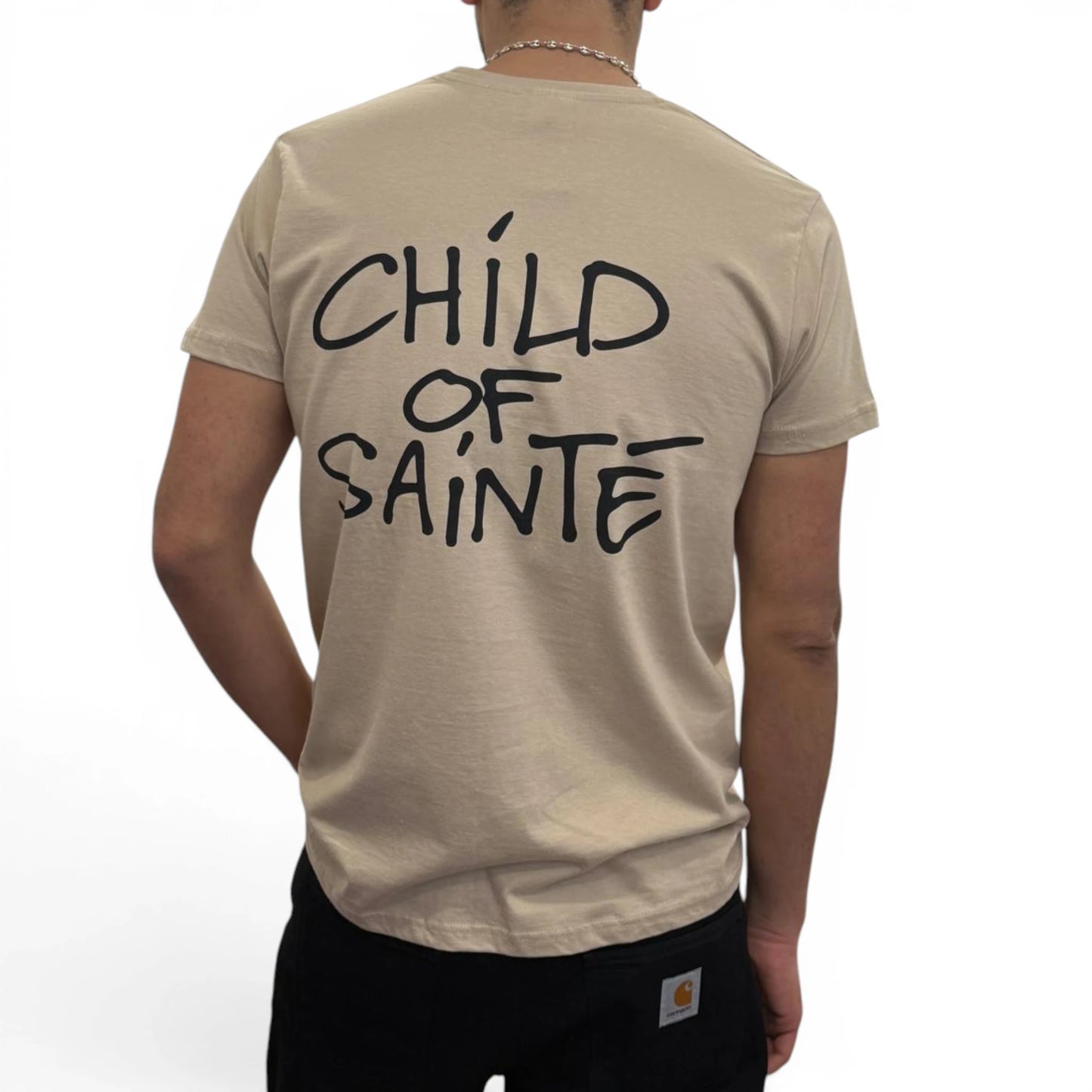 T Shirt Saint-Etienne Child Of Sainté BACK COS Sand/Black