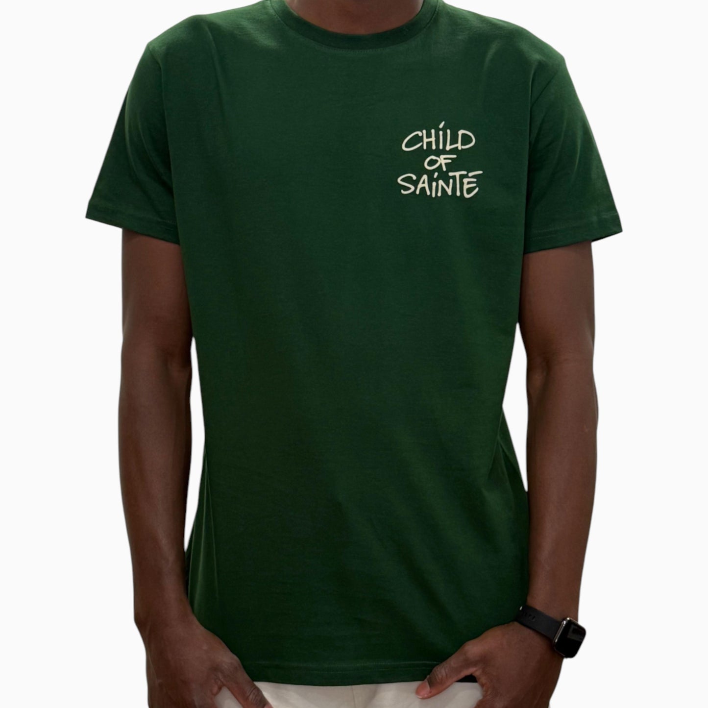 T Shirt Saint-Etienne Child Of Sainté HEART COS Natural/Green
