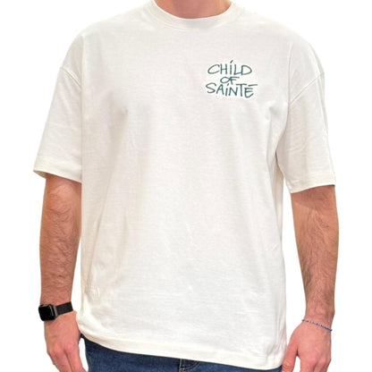 T Shirt Saint-Etienne Child Of Sainté HEART EMB Khaki/Beige