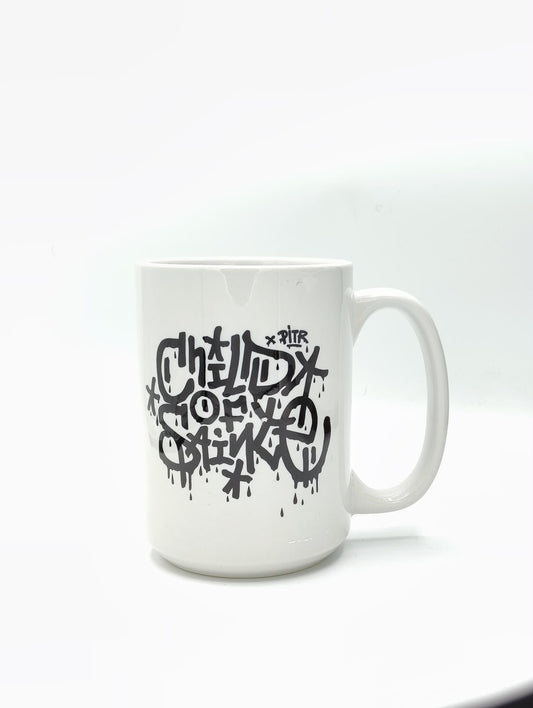 CHILD OF SAINTE OG COS MUG WHITE BLACK