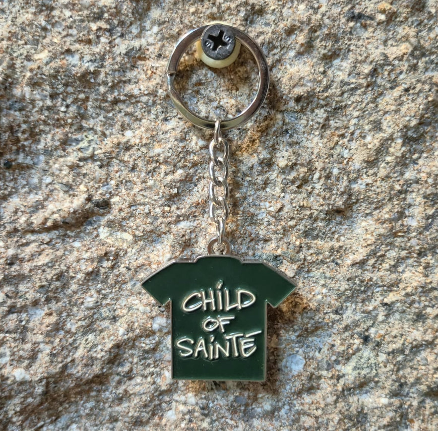Porte Clés Child Of sainté CHILD METALLIC KEYCHAIN Vert Et Natural