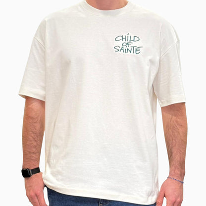 T Shirt Saint-Etienne Child Of Sainté HEART EMB Ivoire/Vert