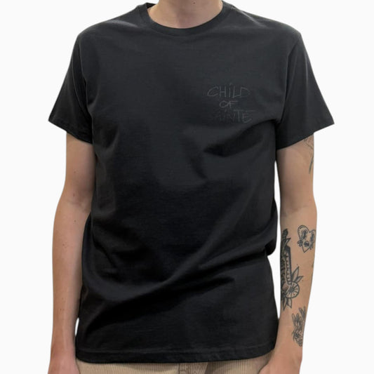 Tee Shirt Saint-Etienne Child Of Sainté Back Noir Usé vignette