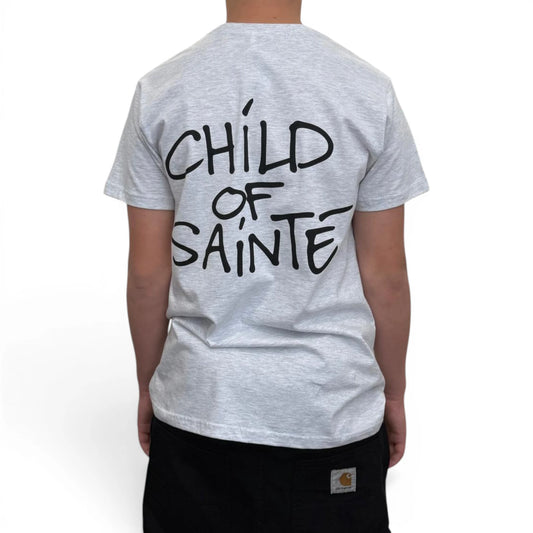 T Shirt Saint-Etienne Child Of Sainté BACK COS Ash Grey/Black