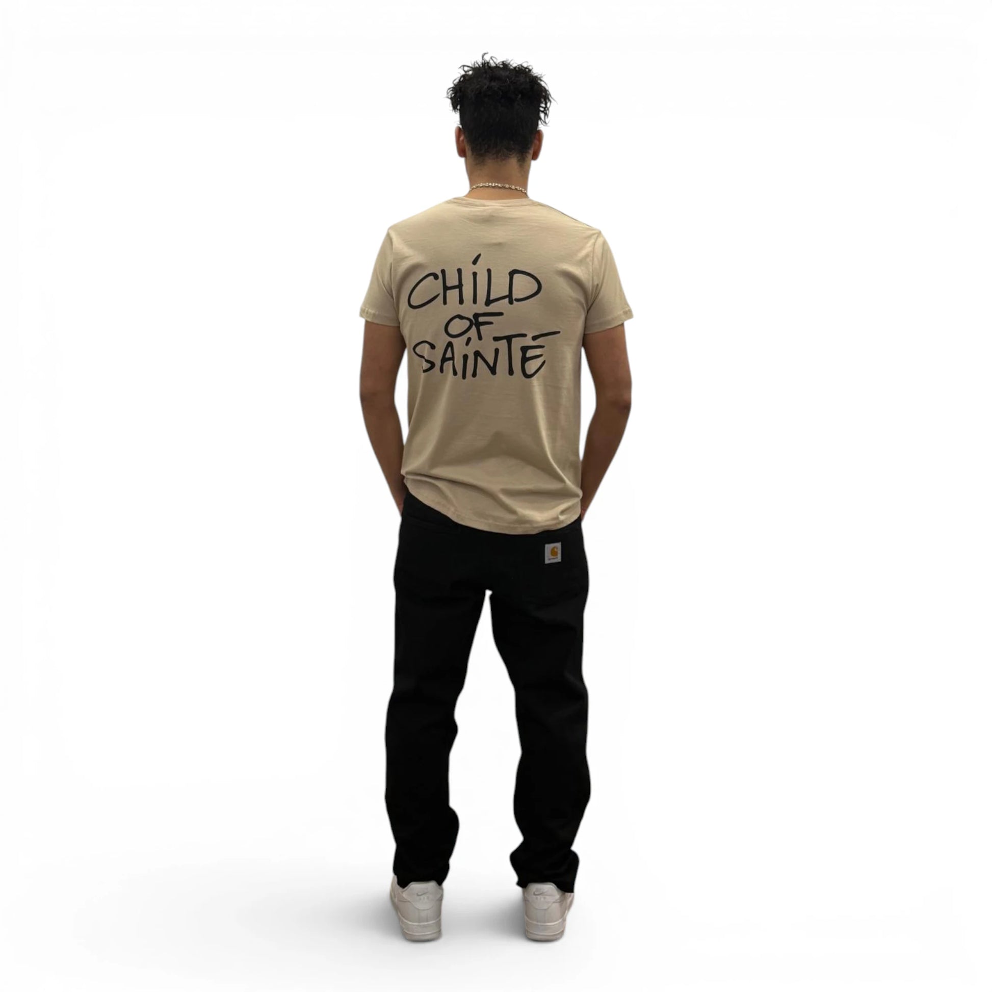 T Shirt Saint-Etienne Child Of Sainté BACK COS Sand/Black