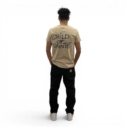 T Shirt Saint-Etienne Child Of Sainté BACK COS Sand/Black