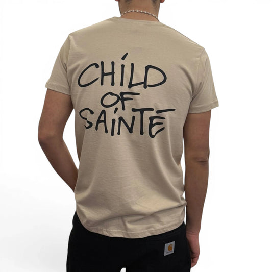 T Shirt Saint-Etienne Child Of Sainté BACK COS Sand/Black