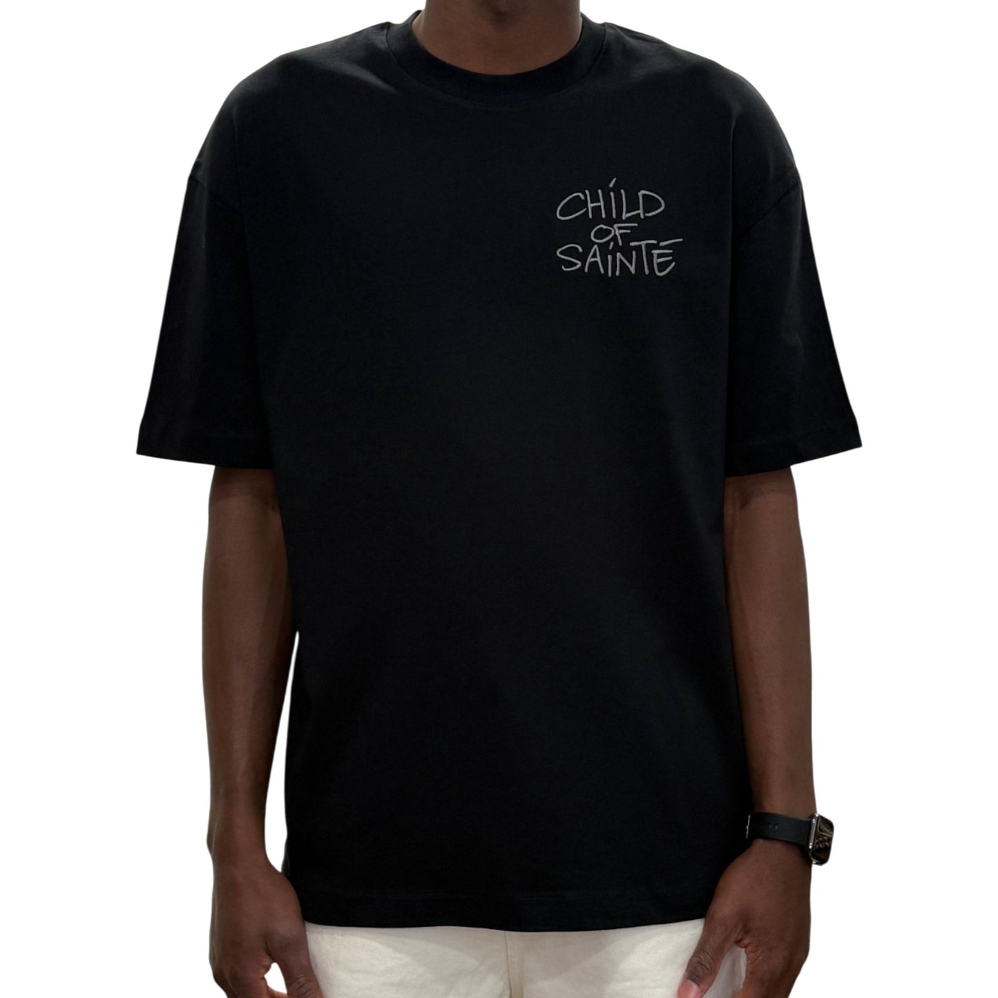 T Shirt Saint-Etienne Child Of Sainté HEART EMB Khaki/Beige