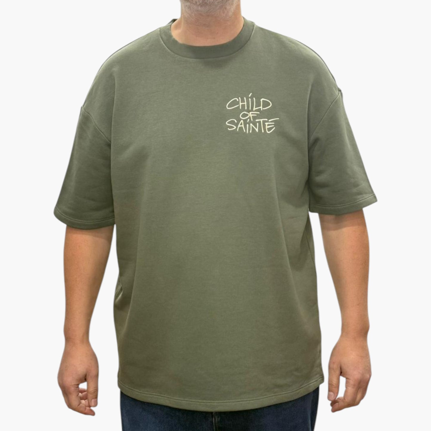 T Shirt Saint-Etienne Child Of Sainté SUPA HEAVY Khaki/Beige