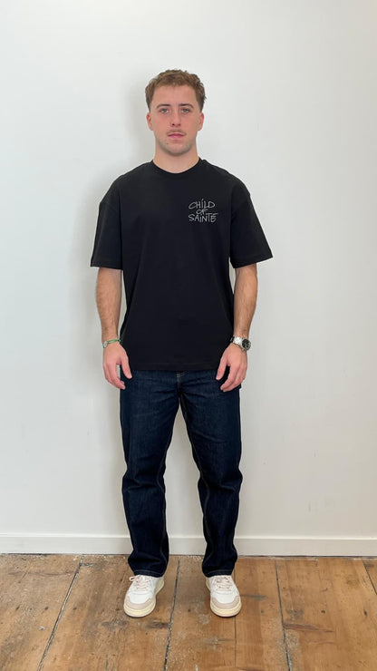 T Shirt Saint-Etienne Child Of Sainté SUPA HEAVY Noir/Anthracite