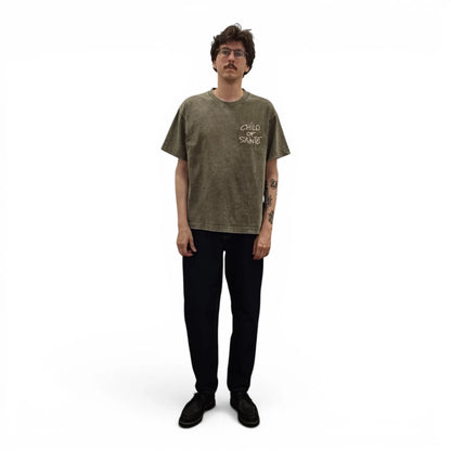 T Shirt Saint-Etienne Child Of Sainté WASH EMB COS S/S TEE GREEN
