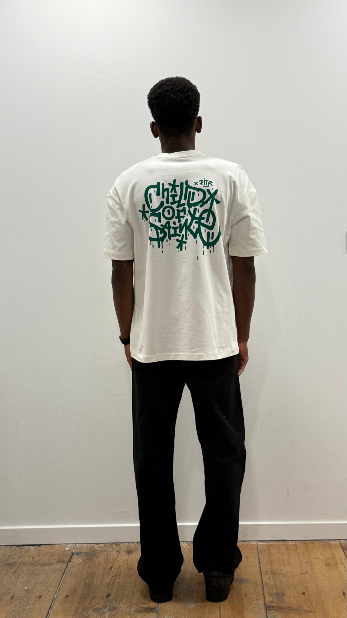 T Shirt Saint-Etienne Child Of Sainté X PITR PRT PREM Ivoire/Vert