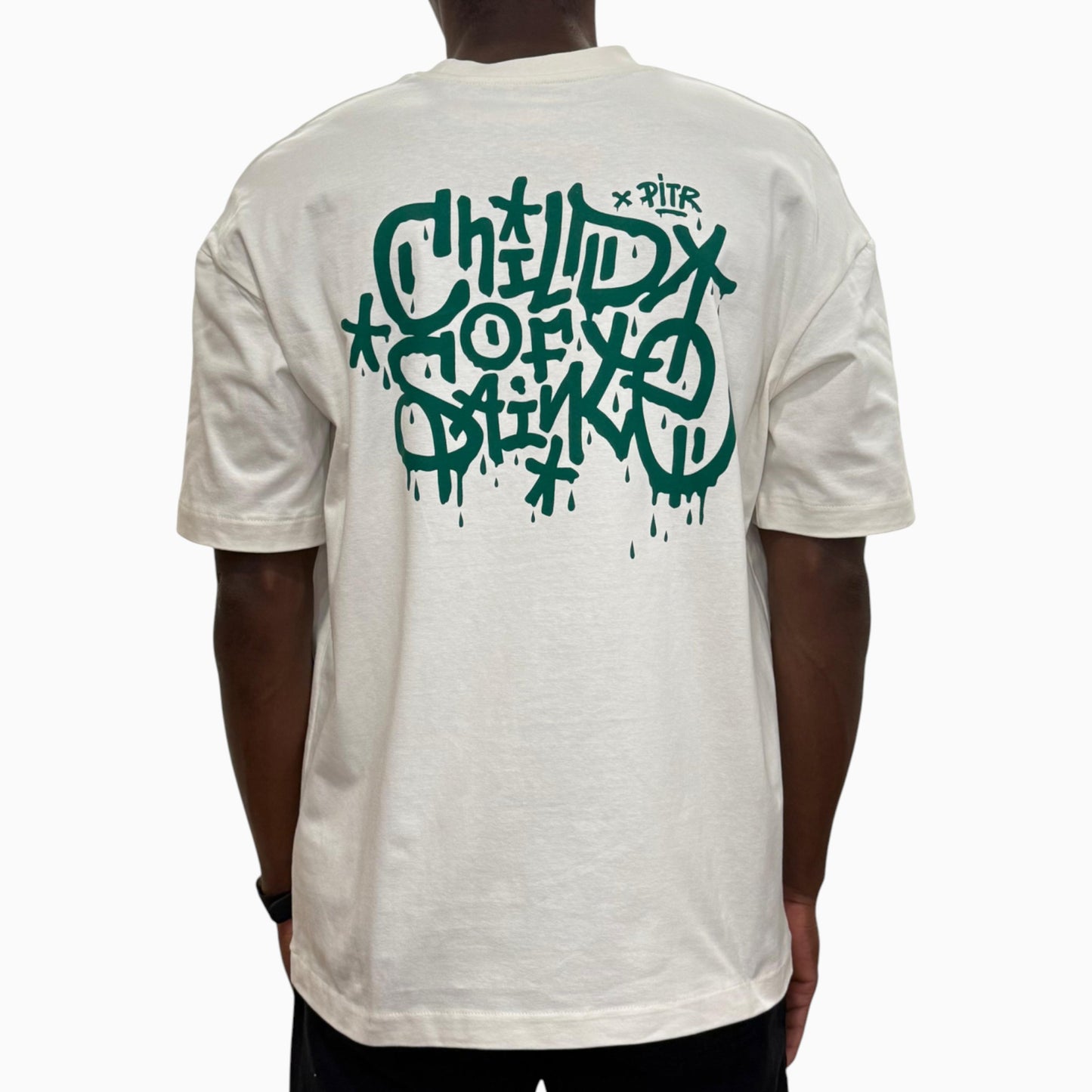 T Shirt Saint-Etienne Child Of Sainté X PITR PRT PREM Ivoire/Vert