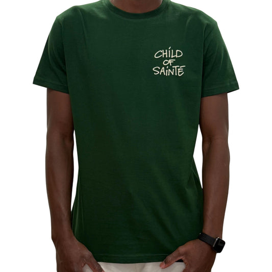 T Shirt Saint-Etienne Child Of Sainté HEART COS Natural/Green