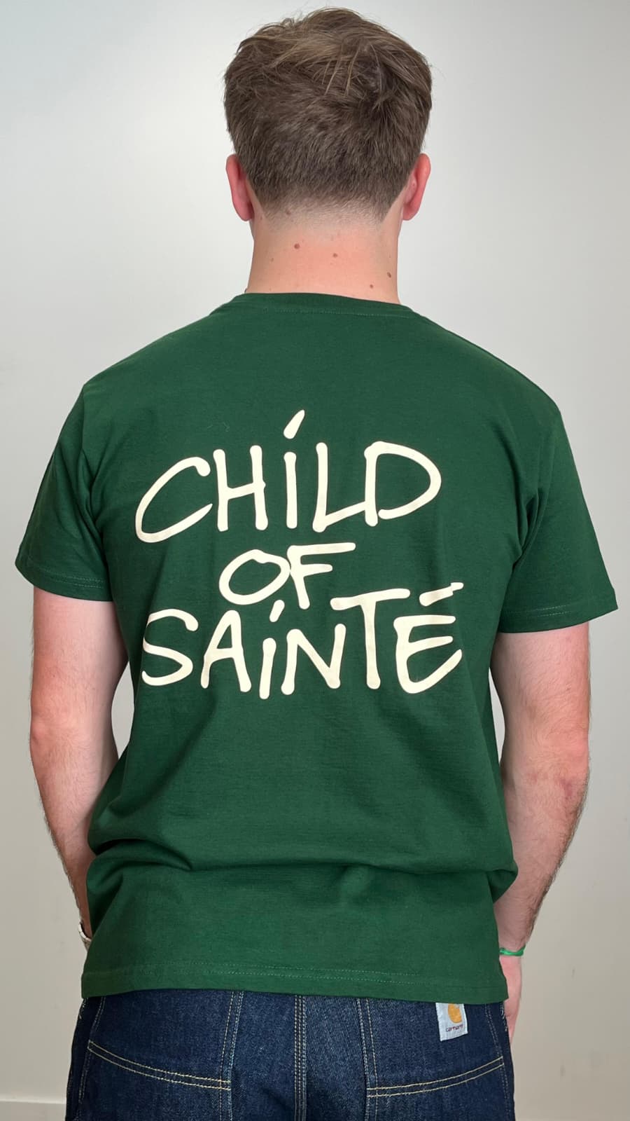 T Shirt Saint-Etienne Child Of Sainté Back Vert