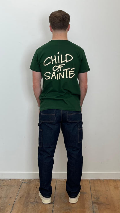 T Shirt Saint-Etienne Child Of Sainté Back Vert